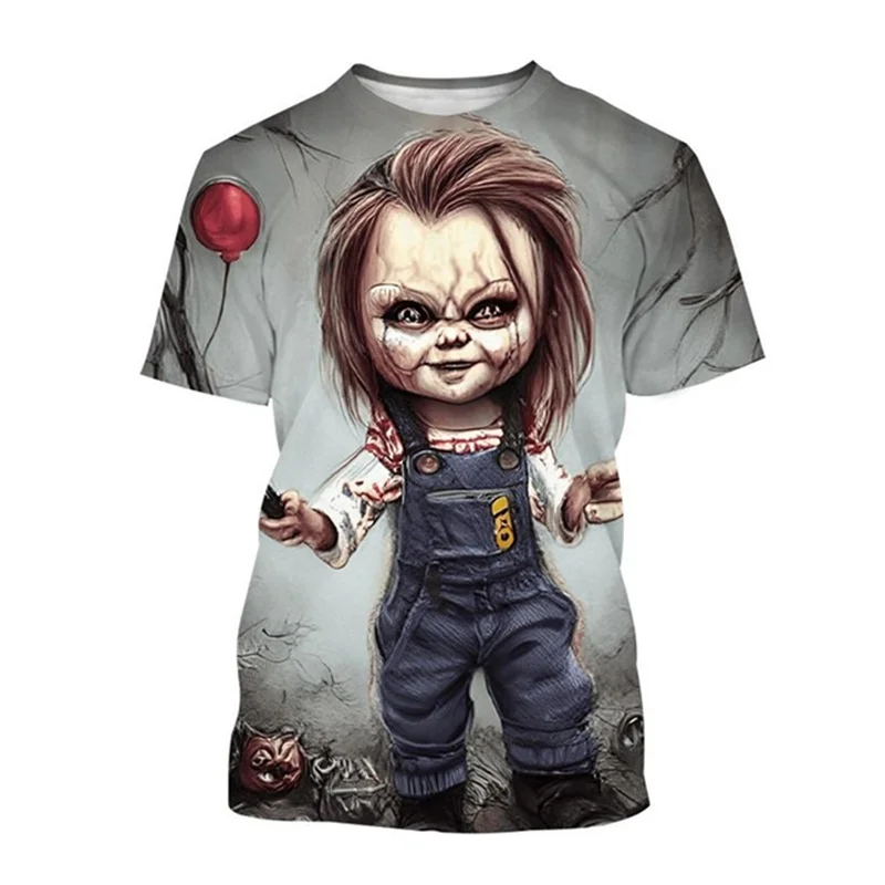 

T Shirt For Men 3D Printing Terror Element Style Pattern Clothing Large Size Loose O-neck Short Sleeve Comfortable Material Tops