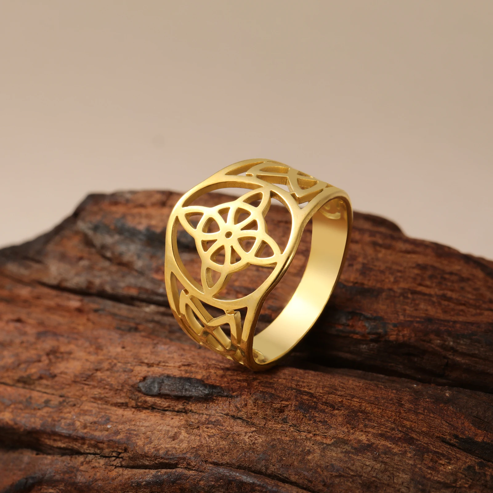 Alianza Irlandesa Pesada Talla 7-13 Anillo De Boda Celta Irlandés De Acero Inoxidable Ancho Y Pesado Para Hombre - Tallas 7 A 13 Inart Gandalf