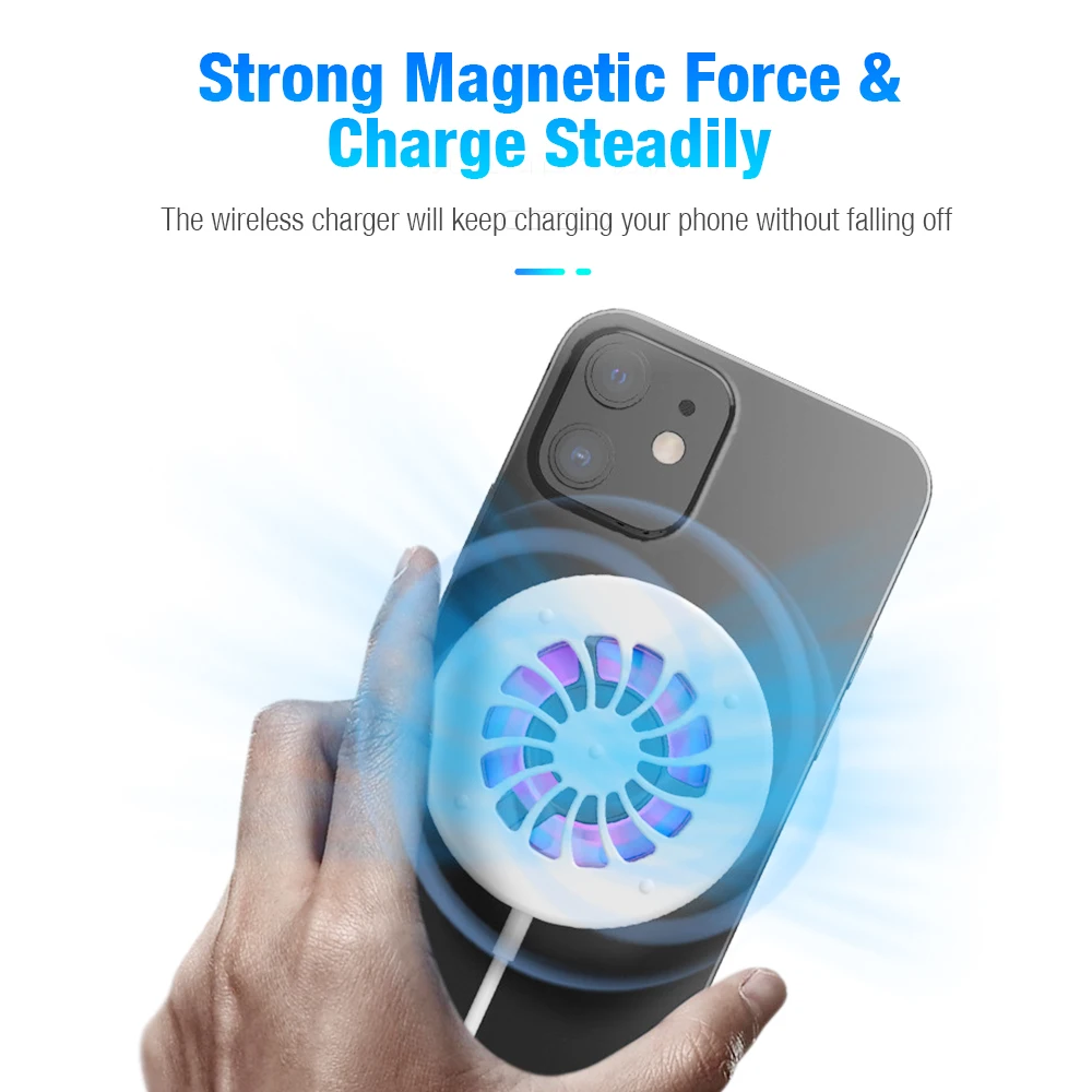 Chargeur Magnétique sans fil 15W Pour Iphone avec Refroidisseur – Magsafe-0