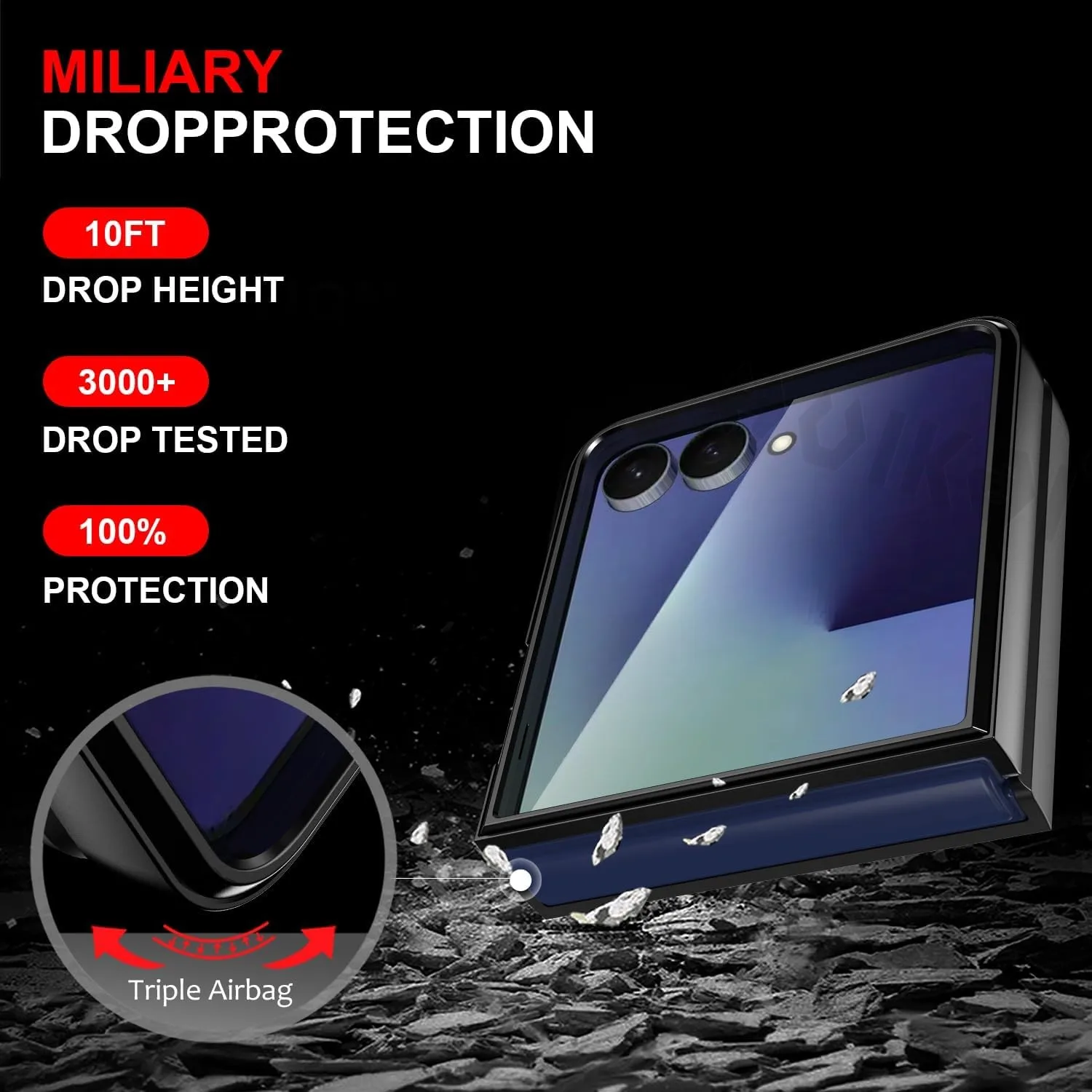 Shockproof Heavy-Duty Rugged Phone Case with Kickstand
