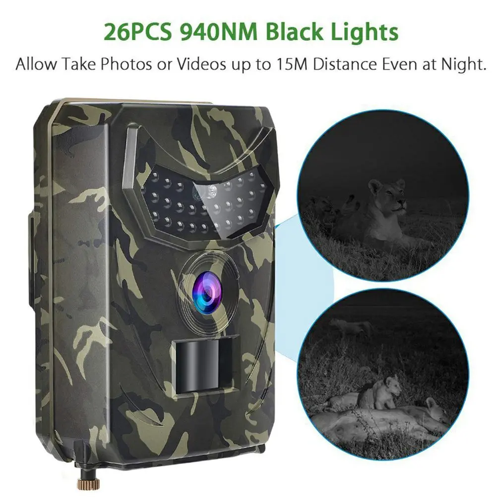 PR-100 Wildlife Trail Camera 1080P Scouting Infrared Night Vision Waterproof Portable Outdoor Hunting Camera 6