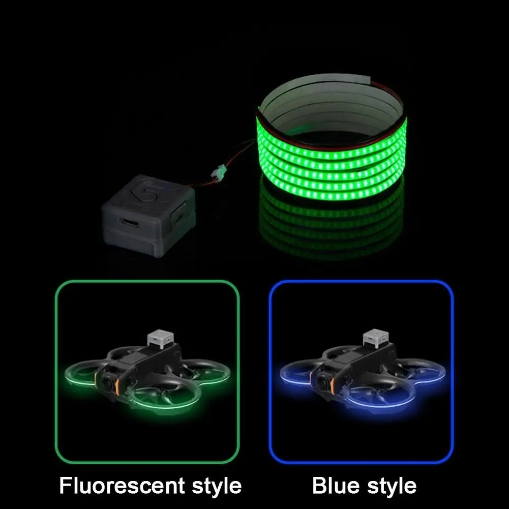 네온 라이트 스트립 방수 LED 야간 비행 경고 램프 벨트, 밝기 조절 가능, dji AVATA 2 트래버싱 머신, 1 세트, 신제품