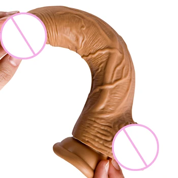 Realistic Dildo Skin Feeling Huge Penis Double Layer Silicone Dildos with Suction Cup for Women Masturbation Lesbain Sex Toy 4