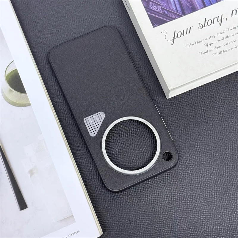 Luxury Lychee Skin Leather Shockproof Cooling Phone Case, Compatible with OPPO Finds X Series