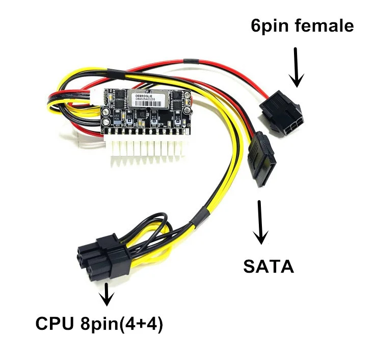de alta potência dc entrada psu pico atx switch mineração mini itx dc atx fonte de alimentação do pc