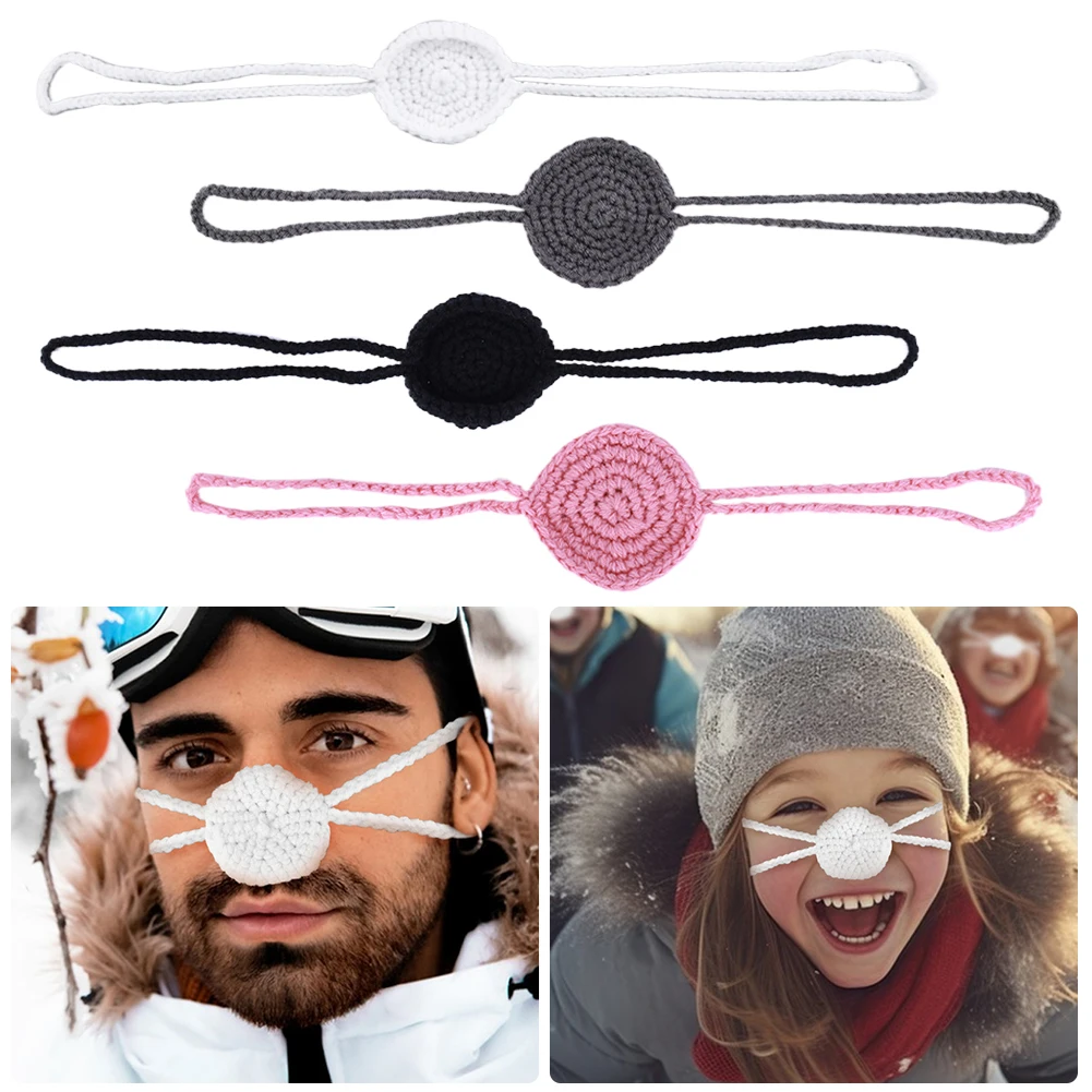 Crochet Nose Cover Nose Warmer Anti Dust Handmade Mitten Windproof Soft Nasal Cover Breathable Outdoor Frost Protection