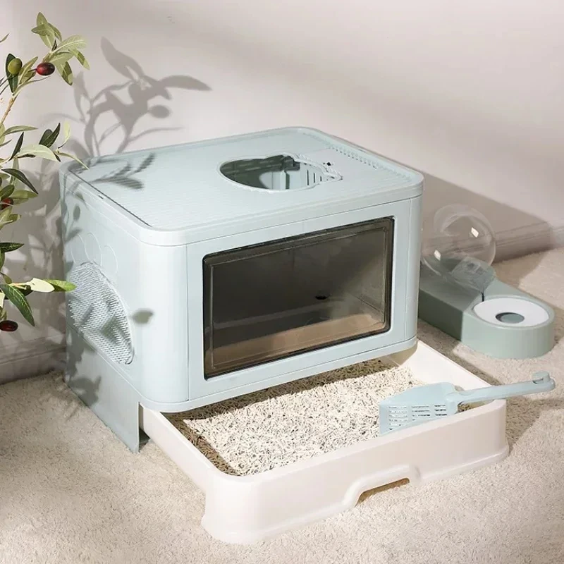 

Drawer Enclosed Cat Bedpans Sandbox Toilet Big Deodorization Cat Bedpans Leak Proof Indoor Arenero Gatos Pet Products