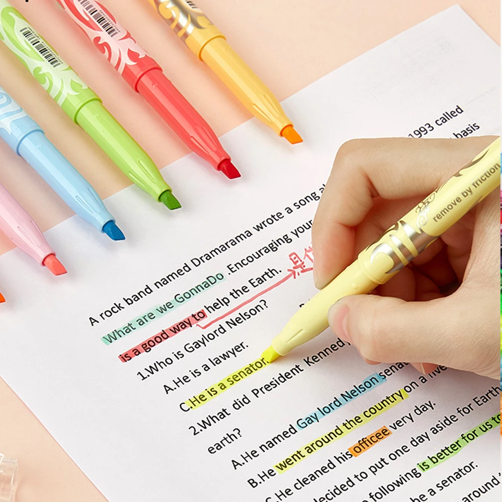 3/6pcs Japan Pilot Erasable Highlighters FRIXION Student Color Marker Pens Soft Light Eye Protection SW-FL School Supplies 3