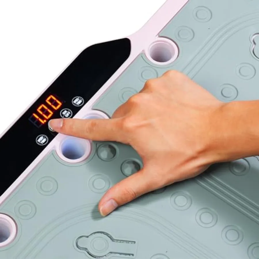Silent Vibration Platform 10-Frequency Fitness Massage Machine for Unisex Weight Loss Fat Burner Body Shaking Device in Black w