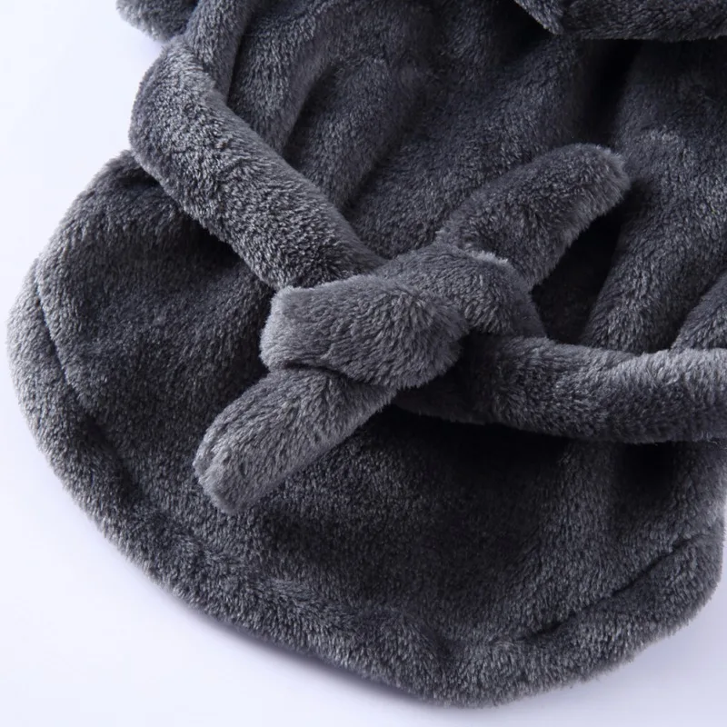 Super Absorbent Dog Bath Towel Soft Quick Drying Dog Bathrobe Thickened Luxury Soft Cotton Pet Pajama With Hood Pet Supplies pet bath towel pet pajamas