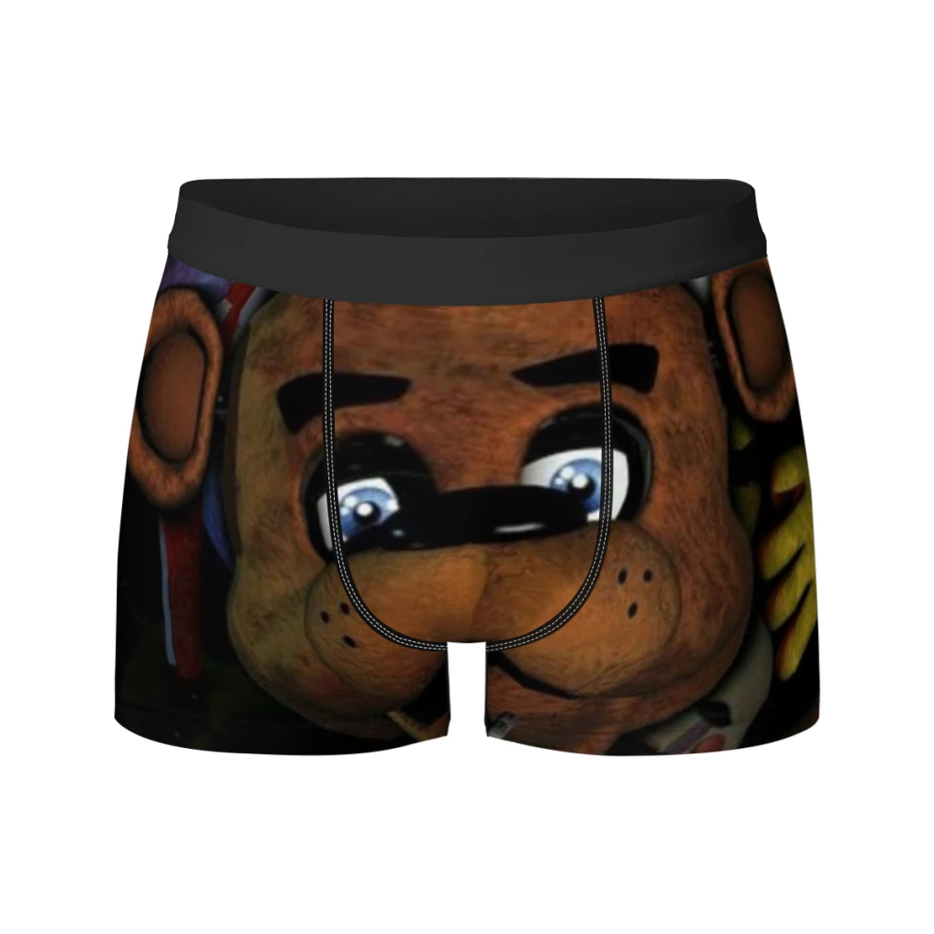 thumbnail image 1 of Calzoncillos tipo bóxer elásticos de seda de leche transpirables con estampado de dibujos animados de Five Nights at Freddy's en 3D, 1 of 4