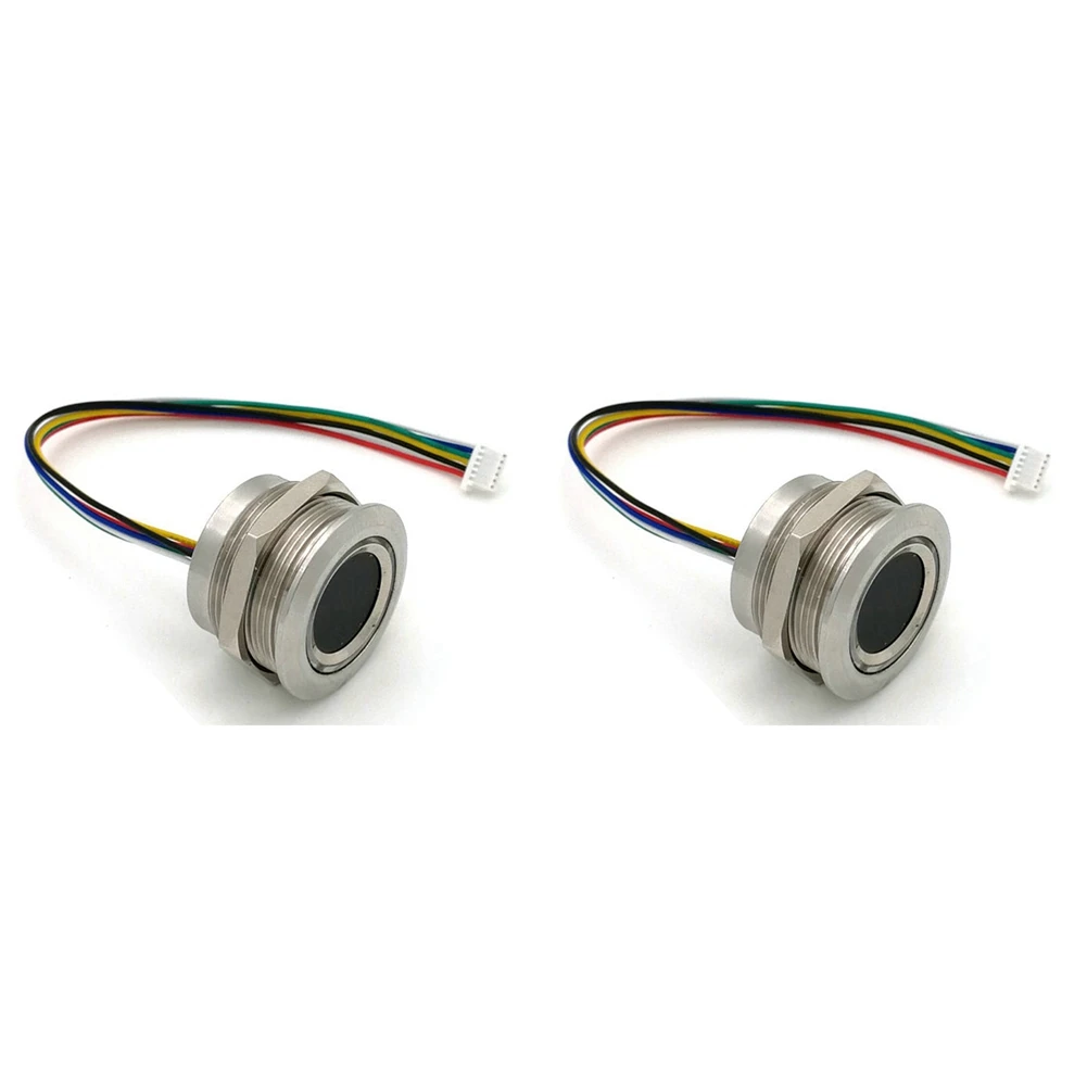 

2X R503 Circular Round Ring Indicator LED Control DC3.3V MX1.0-6Pin Capacitive Fingerprint Module Sensor Scanner-19mm