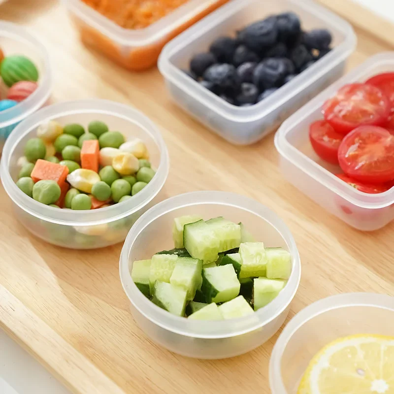 Mini Food Storage Boxes Small Plastic Fresh Container Portable Outdoor Picnic Food Packaging Case Refrigerator Meat Sealed Boxes 5