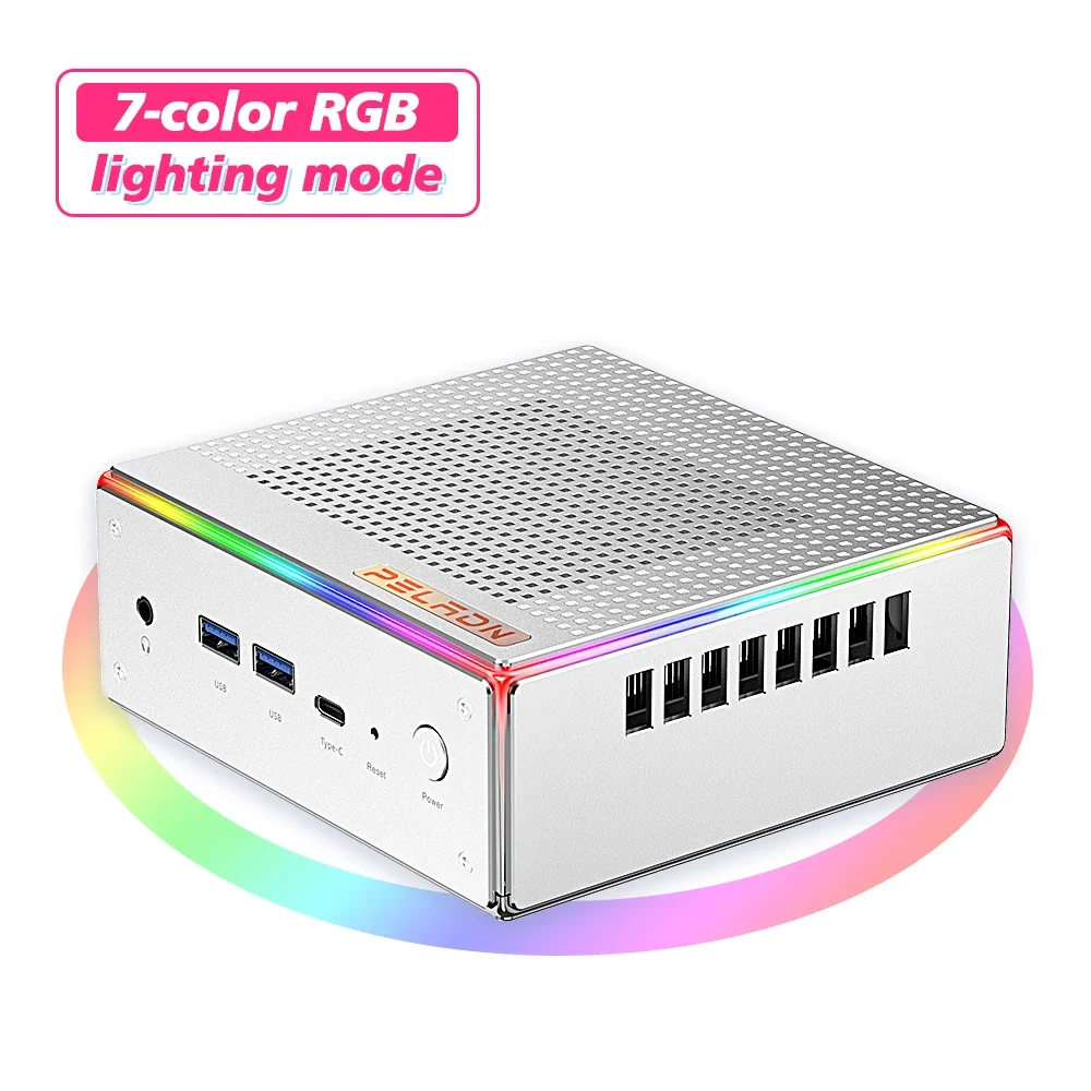 

Peladn Customized High Performance CPU AMD Ryzen7 7735HS Mini PC Wifi 6.0 BT5.2 DDR5 Barebone Mini PC for Windows 11/Linux