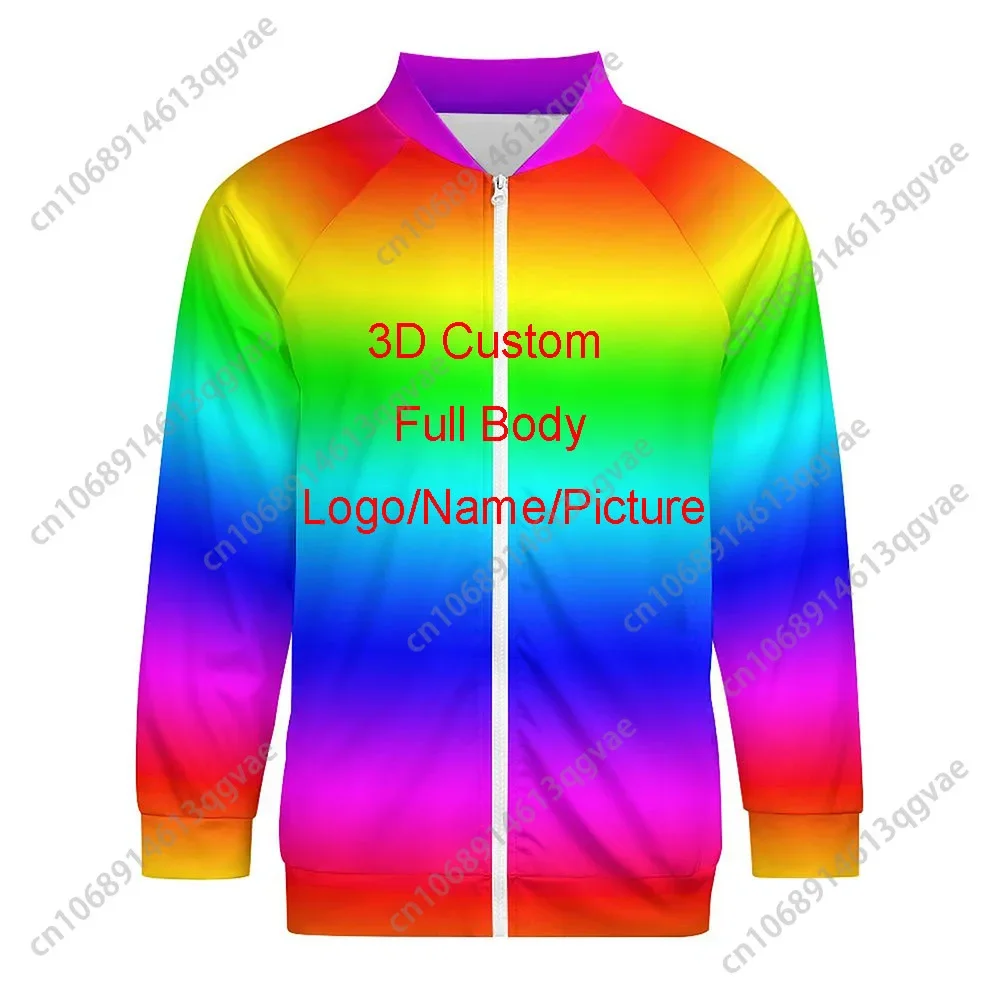 3D Print Diy Custom Design Jacket Clothing Hip Hop Streetwear Zip Sweatshirt Wholesalers Suppliers Drop Shipper