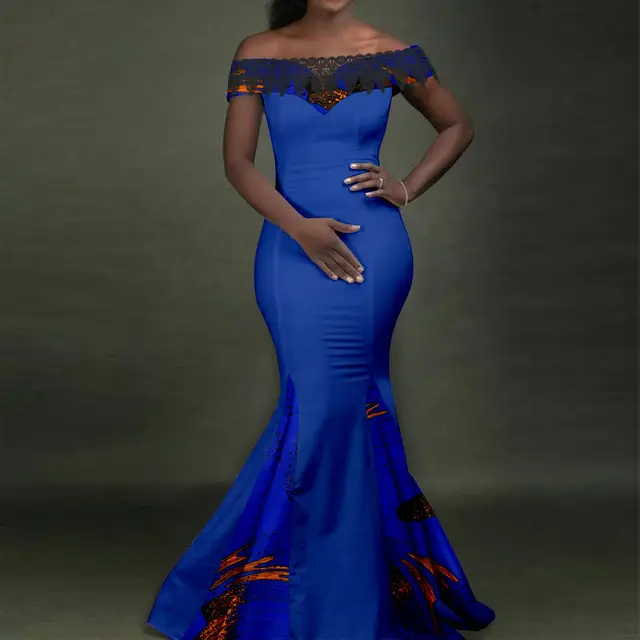 Amina Ankara Mermaid Dress - Image 5