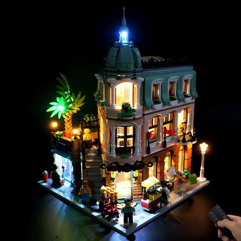 Kit Luci A Led Rc Per Lego 10297 Boutique Hotel Building Blocks Giocattolo In Mattoni (Solo Luce A Led, Senza Modello Di Blocchi)