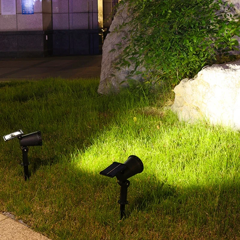 solar led lights 9/4 LED Solar LED Light Spotlights Outdoor IP65 Waterproof Brightness Adjustable Garden Backyard Driveway Patio Decor