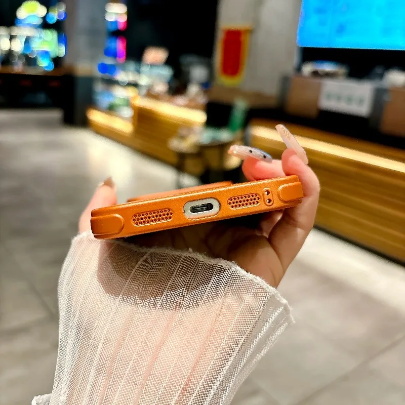Luxury Matte Glass Lens Protection Case with Magnetic Shockproof Hard Cover