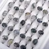 Wholesale 20 Pieces Mix Lot Water Grass Agate Natural Stone Rings Fashion Jewelry Lady's Ring 4