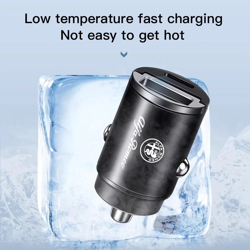 USB Type-C Fast Charging Car Charger with Hidden Convert Plug