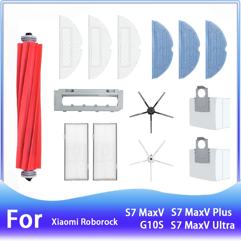 For XiaoMi Roborock S7 S70 S75 S7Max S7MaxV Sikat Gulung Utama Kain Pel Filter Hepa Sikat Samping Pengisap Debu Suku