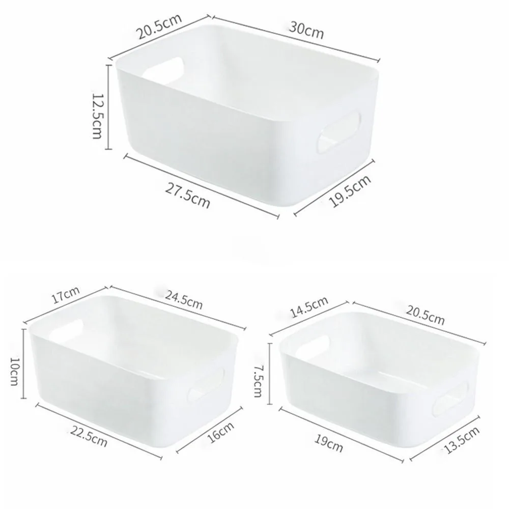 PP Plastic Storage Boxes High-capacity Large Opening Design Multiple Colour Storage Baskets Stackable Side Handles