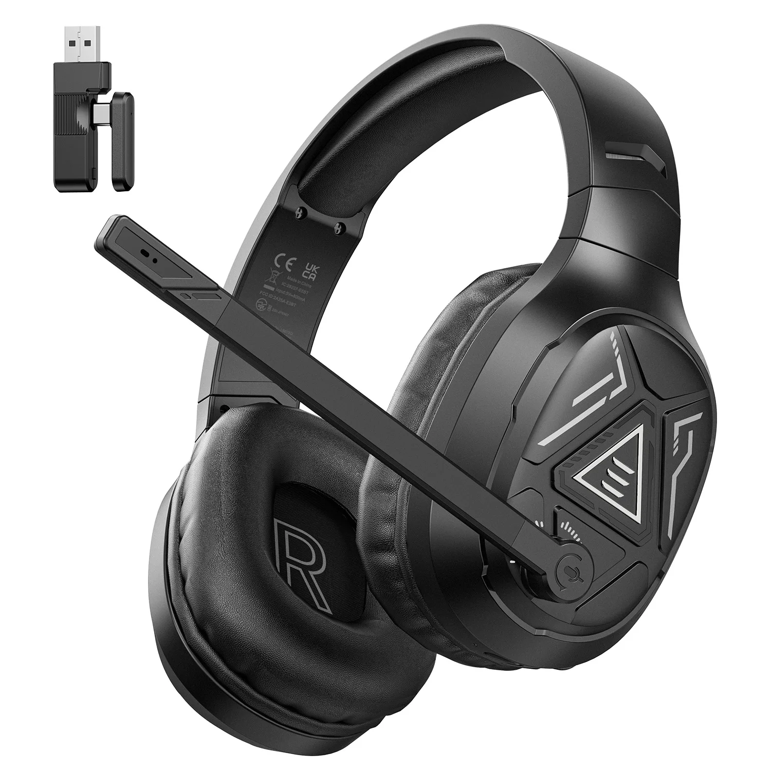 Eksa-ワイヤレスゲーミングヘッドセット,Bluetoothヘッドセット,20ミリ