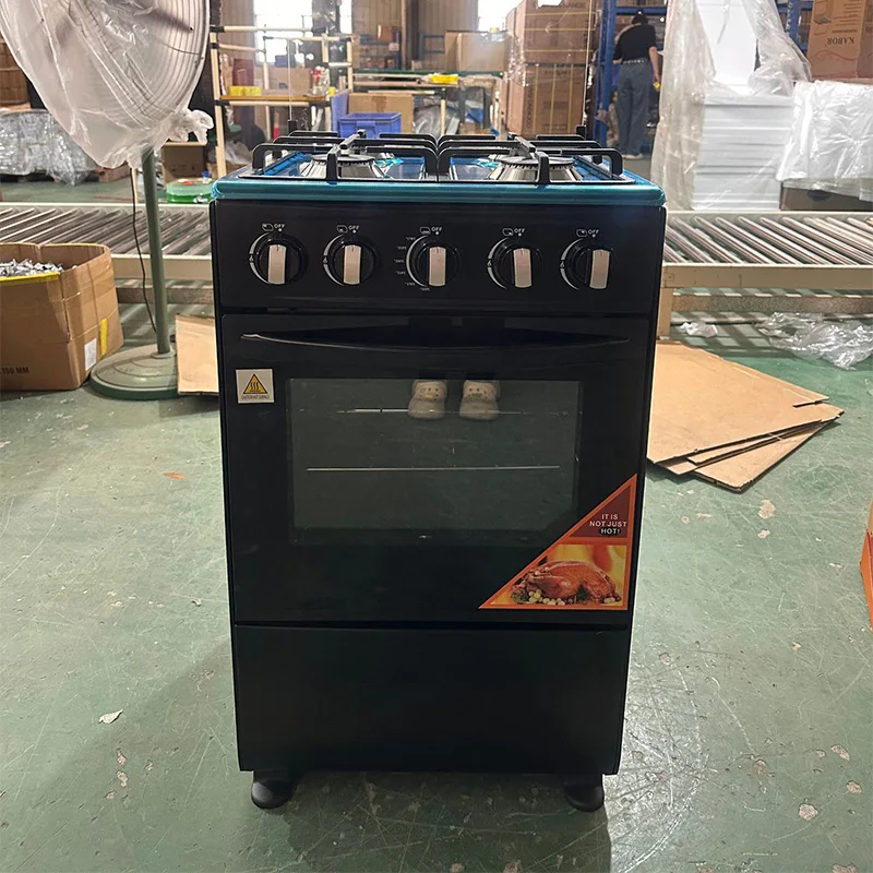 60L Four-Burner Gas Range with Built-in Oven Freestanding Gas Range Upright Oven Enameled Burner Racks Gas Oven(Customized) 6