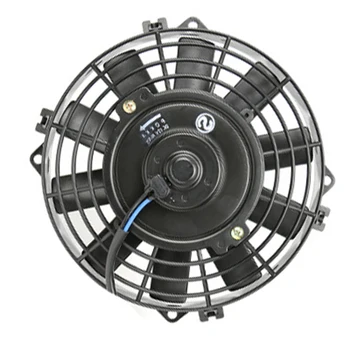 Ventola di Raffreddamento Nera per Street/Rat/Hot Rod, Auto Classica Muscle Car, 24V 8'', Condensatore Elettrico Universale per Aria Condizionata