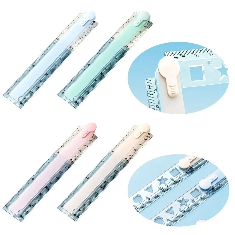 내구성 있는 30CM 접이식 자, 접이식 투명 눈금자, 간편 보관 직선자, 학생용