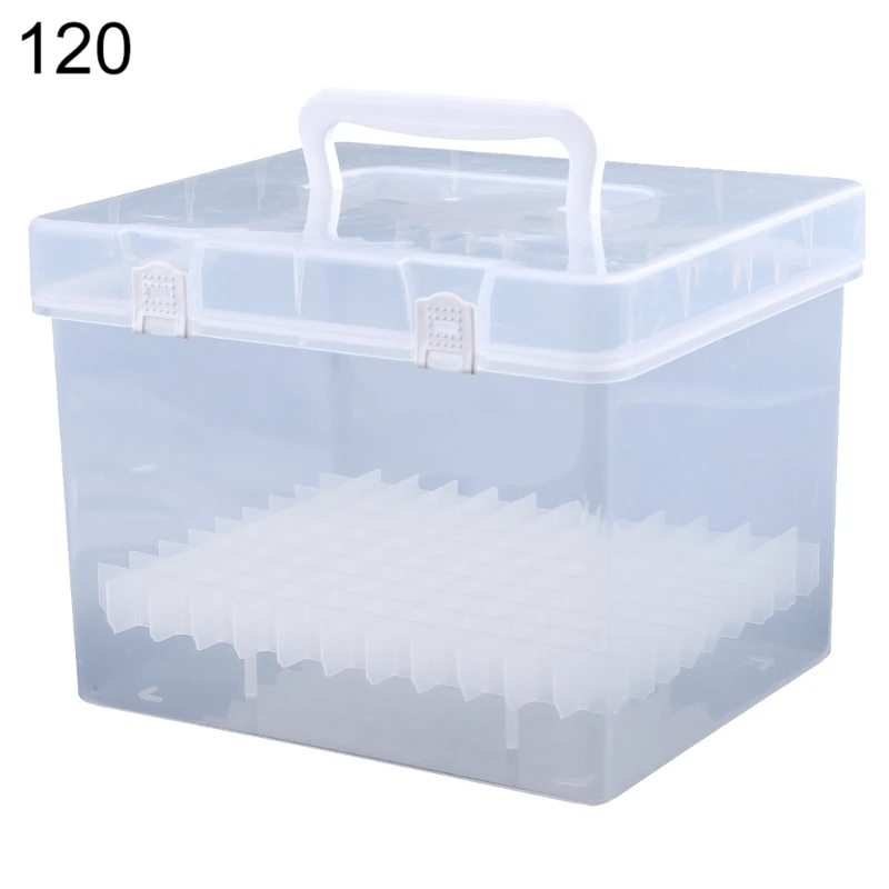 Transparent Marker Box Storage Box 80pcs Plastic Transparent Box Portable  Watercolor Marker Box Case School Supplies