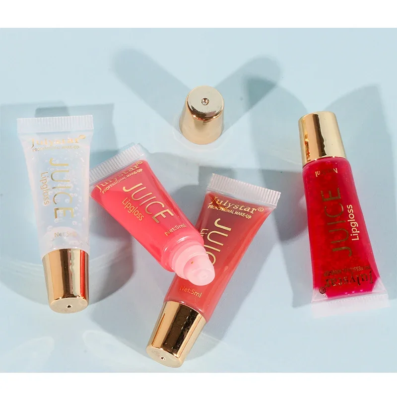 Nude Brown Plumping Lip Gloss Moisturising Fruit Lip Oil Transparent Fullness Lips Tint Soft Tube Makeup Applicator Beauty Care 6