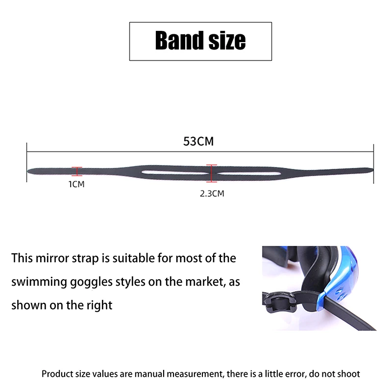1 Set Universal Strap High Strap Goggles High Elastic Snorkeling Replacement Diving Goggles Silicone Strap Wear 5
