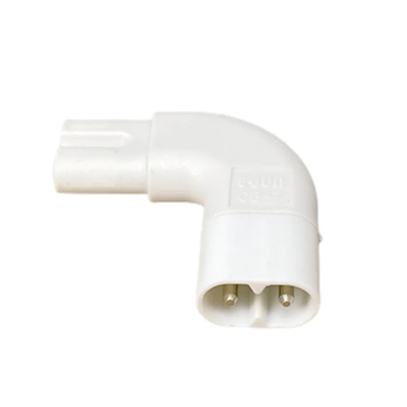 Right Angled IEC 320 C7 Female To C8 Male 2-Pin AC Power Plug Converter Adapter White/Black