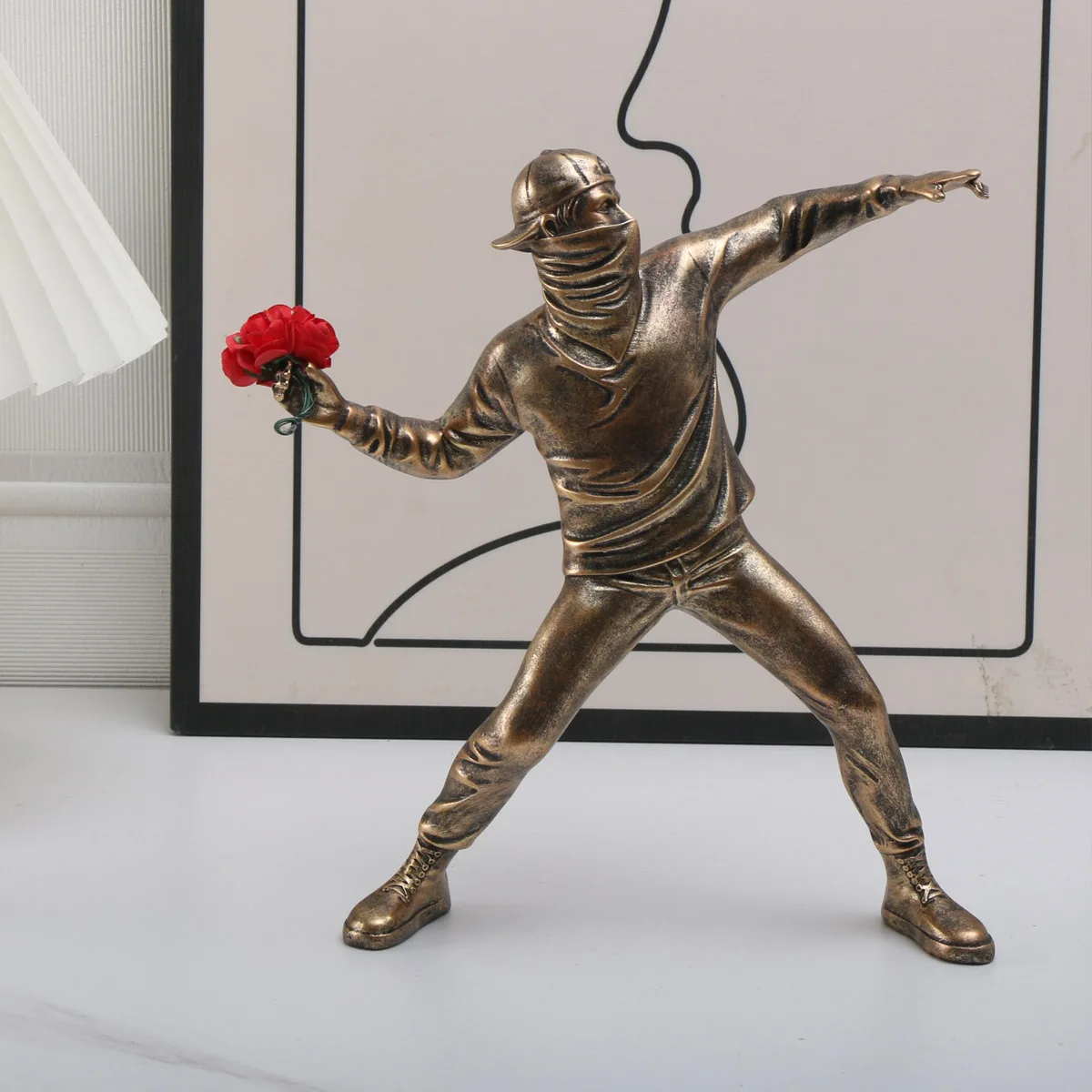 Resin Flower Thrower Inspired Decorative Sculpture 6