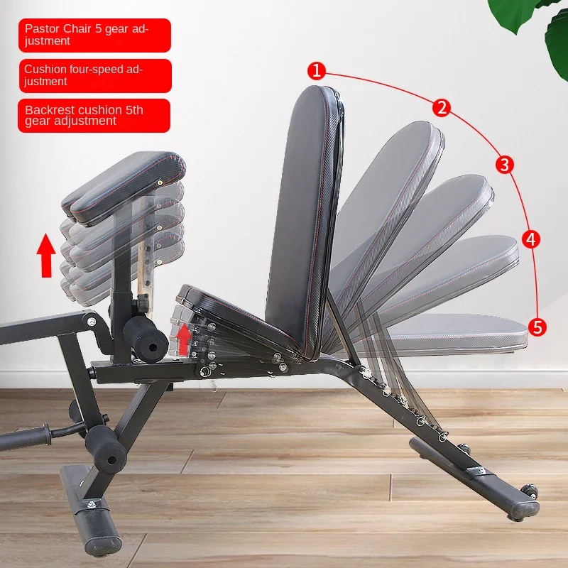 MIYAUP Gym Quality Foldable Supine Board Multi-Purpose Weight Training Ab Exercises Workout Chart Included