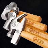 Short Wood Handle Mini Hammer Household Octagonal Round Headed Hammer Woodworking Small Fitter Hammer Handmade DIY Hardware Tool 1