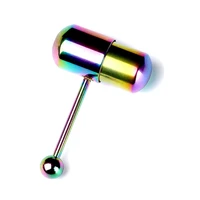 Stainless Steel Vibrating Tongue Ring Tongue Piercing Ring Vibrating Tongue Piercing Bar Body Jewelry Fashion Decoration - Image 2