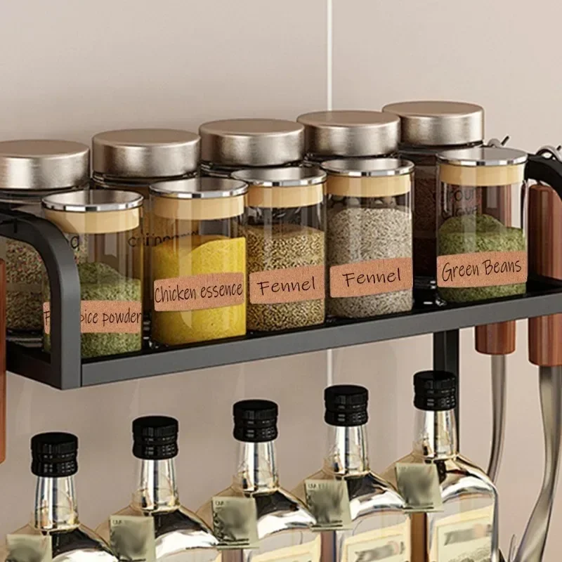 Description Picture 5 of itemOak Wooden Labels Stickers Food Spices Bottle Jar Sticker Cork Self-adhesive Office Blank Label Kitchen Home Organizer Tags