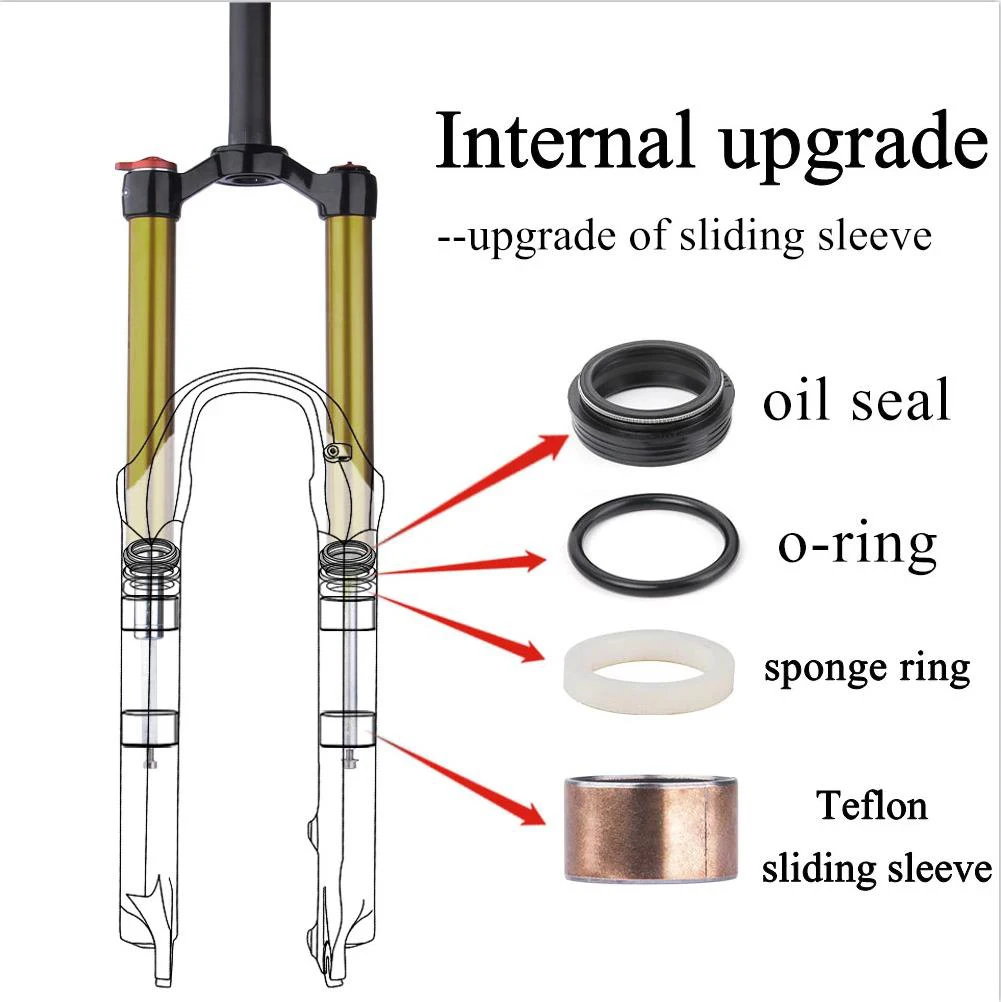 Forcella Sospensione Aria Per MTB 26/27.5/29” | Corsa 120mm, Blocco Remoto, QR, Leggera 1760g
