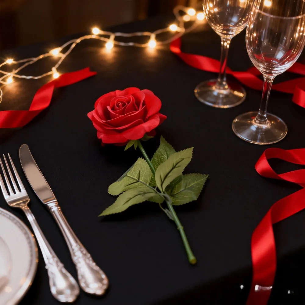 Elegant Single Red Rose - Perfect for Home Decor and Special Occasions