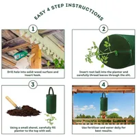 Multi-Function Felt Hanging Tomato Grow Bag Upside Down Planter Strawberry Vegetable Flower Plant Grow Bags Garden Plant Pot 5