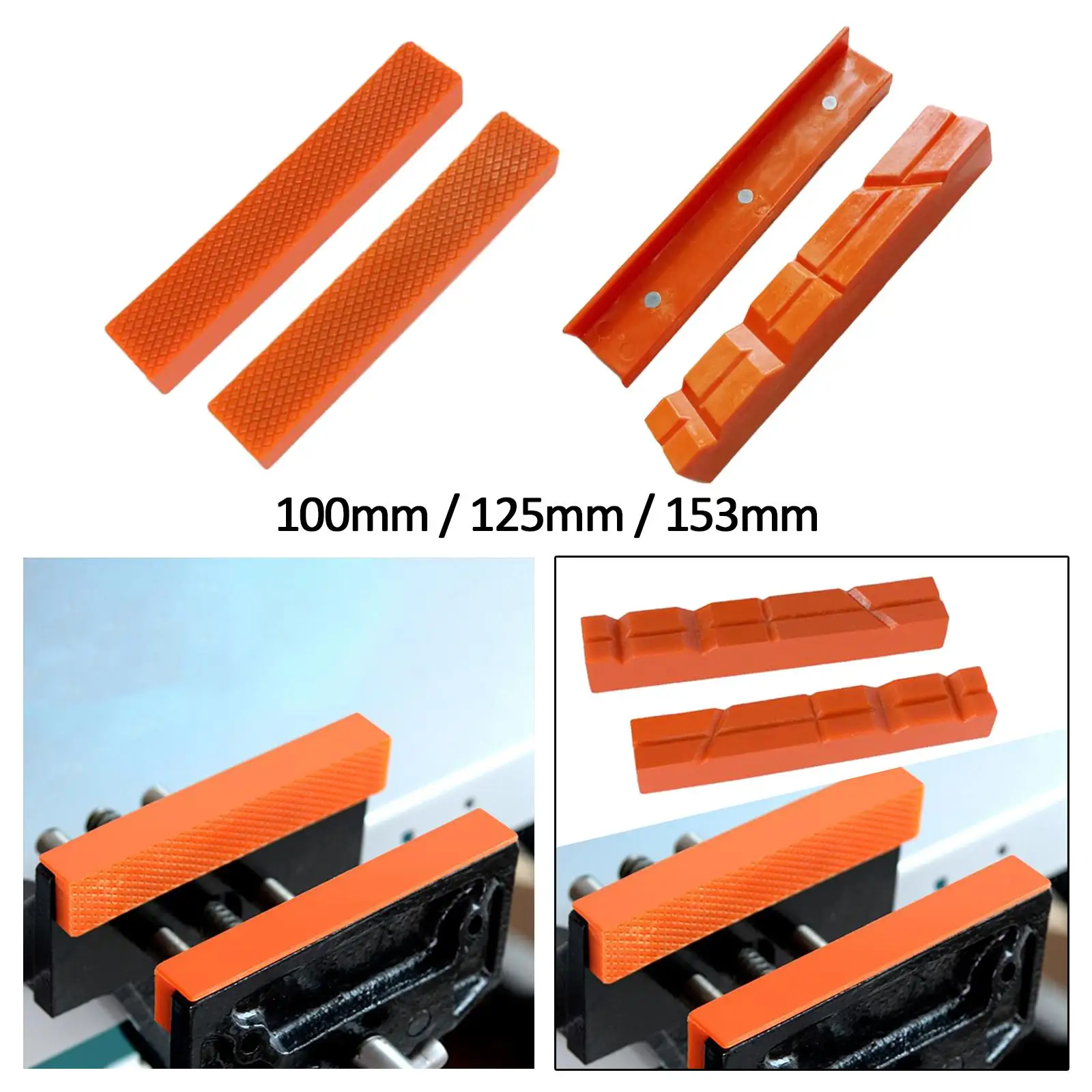 2 Pieces Magnetic Vise Jaw Pads Multipurpose Protection Vise Soft Jaws for Woodworking Plastic Any Metal Bench Vice Metal