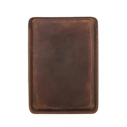 Genuine Leather Vintage Sleeve Case for iPad Mini 6 (Vertical-Coffee)