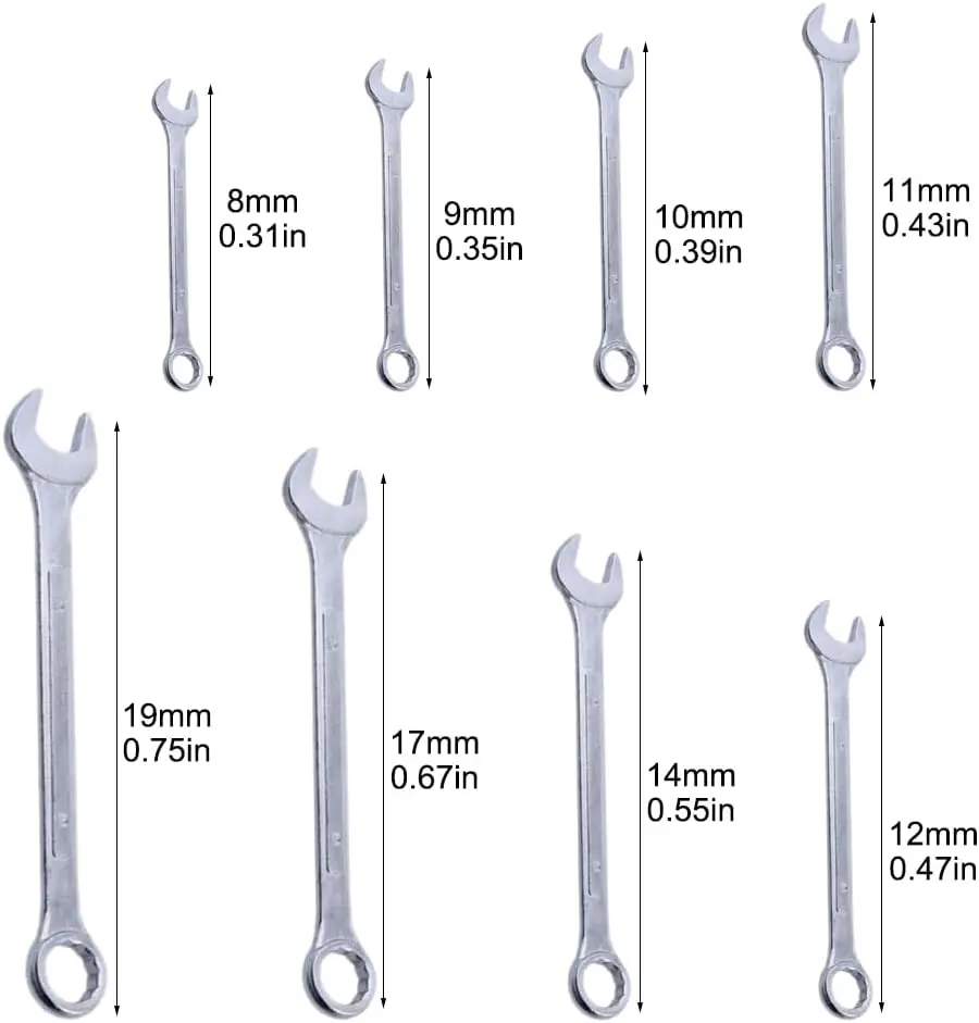 Combination Ratchet Wrench Set Chrome Vanadium Steel Spanner with Bag Multitool Hand Tools Wrench Set Car Repair Tools 2
