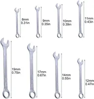 Combination Ratchet Wrench Set Chrome Vanadium Steel Spanner with Bag Multitool Hand Tools Wrench Set Car Repair Tools 2