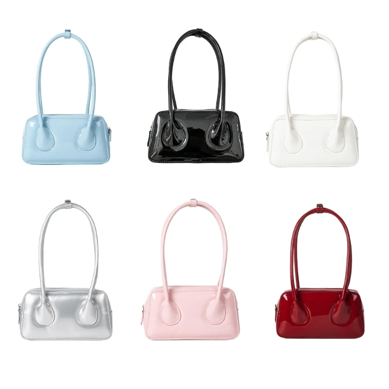 Fashion Women Handbag PU Leather Underarm Shoulder Bag with Top Handle E74B