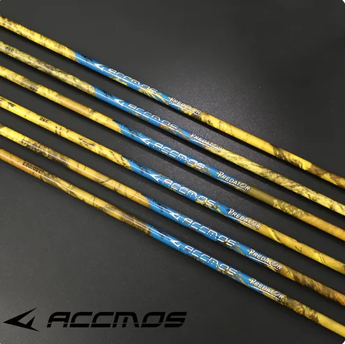 33inch archery pure carbon arrow tube spine300/350/400/500 ID6.2mm straightness +-0.003 Camouflage Arrow Shaft for Hunting Shoot
