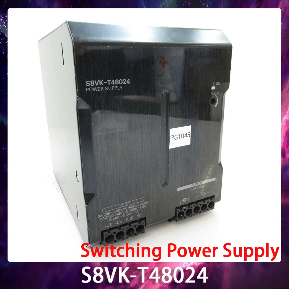 

New Rail Type Switching Power Supply S8VK-T48024 DC24V 20A OUTPUT Fast Ship Works Perfectly High Quality